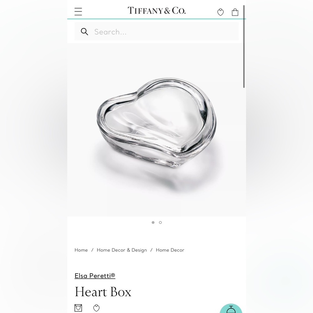 Tiffany & Co. Elsa Peretti Heart Box
